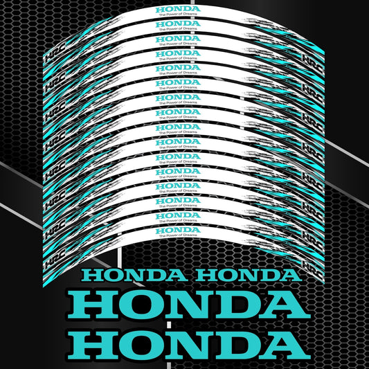 Honda HRC Rim Stickers Fireblade Sky Black – Wheel Decals