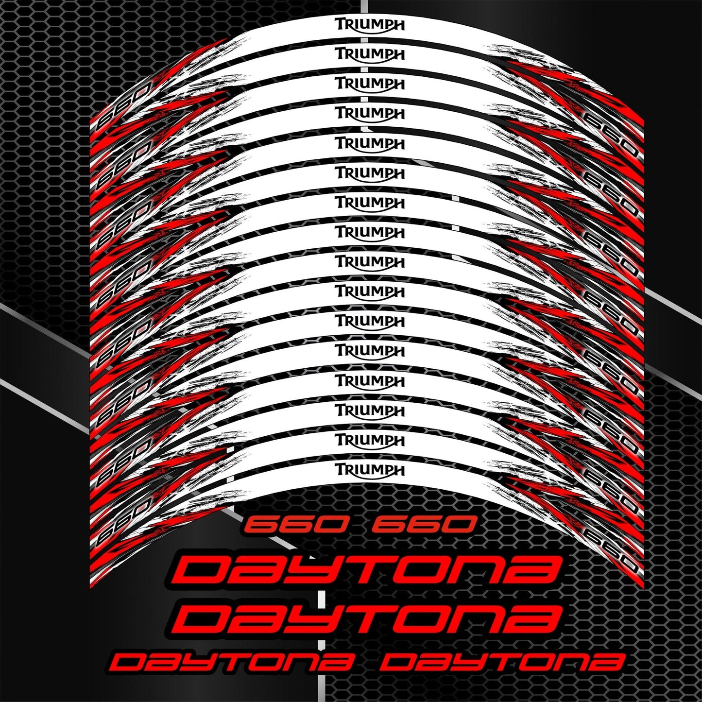 Triumph Rim Stickers Daytona – Wheel Decals Kit