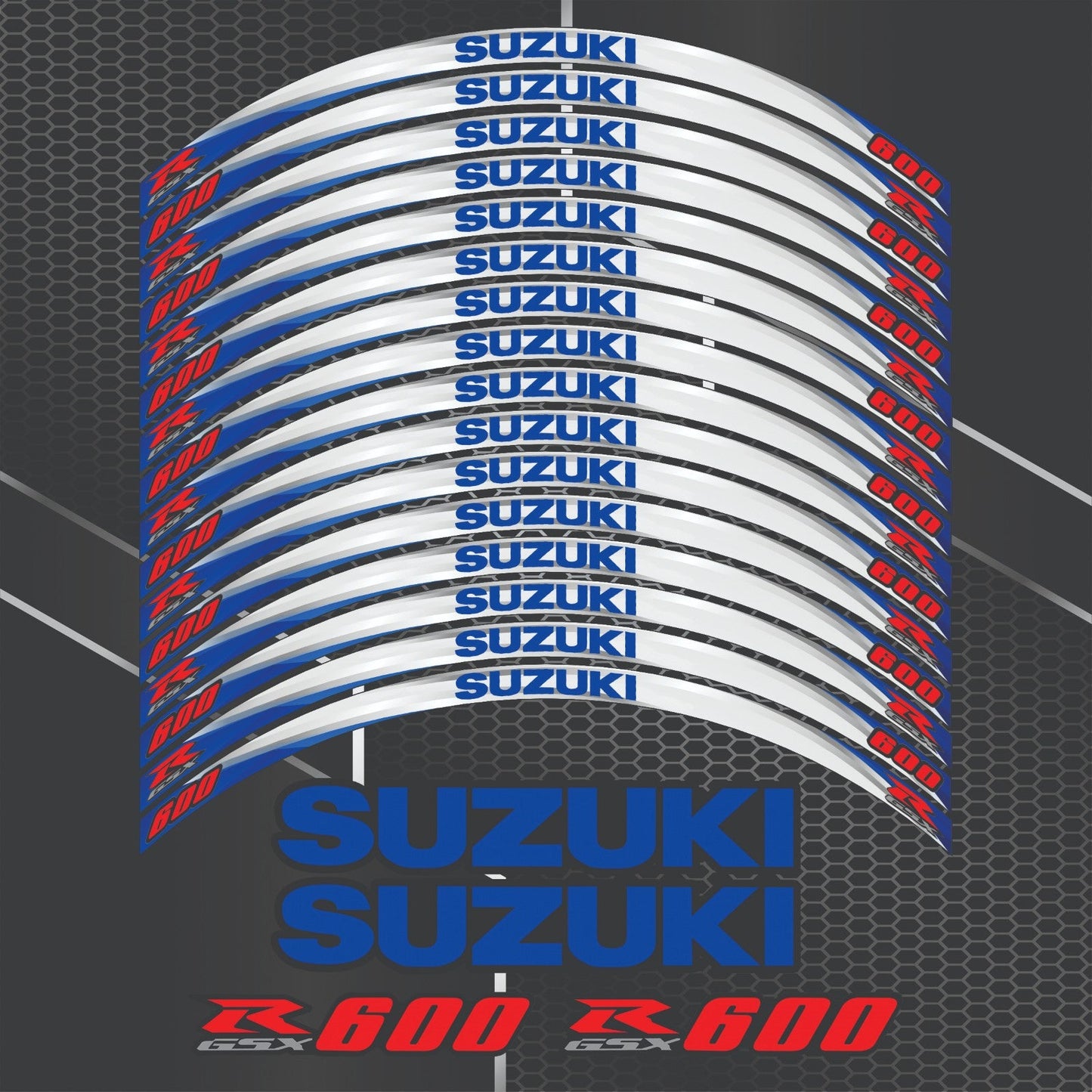 Suzuki GSX Gixxer Rim Stickers – Wheel Decals Kit