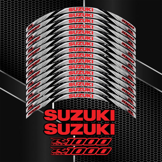 Suzuki GSXR1000 Rim Stickers – 20pcs Wheel Decals Kit