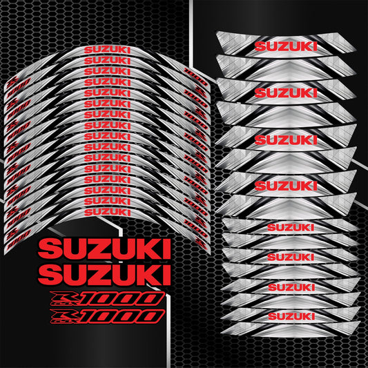 Suzuki GSX-R1000 Gixxer Wheel Decals – 36pcs Rim Stickers