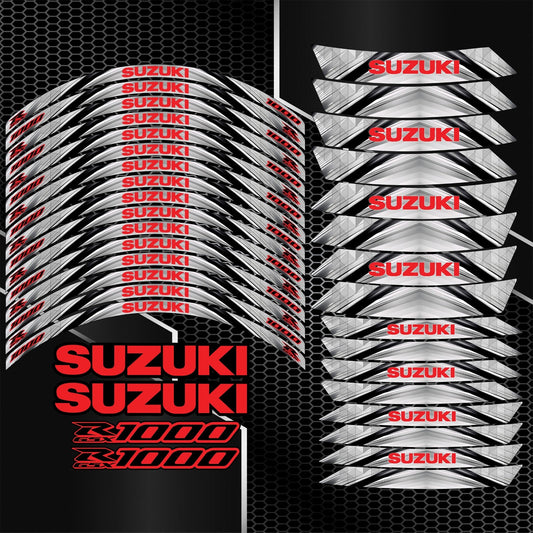 Suzuki GSXR1000 Rim Stickers – 36pcs Wheel Decals Kit