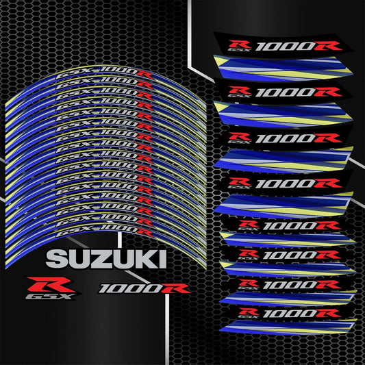 Suzuki GSXR1000R Rim Stickers – 36pcs Wheel Decals Kit