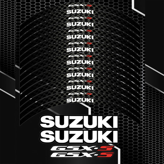 Suzuki GSXS750 GSXS1000 Rim Stickers – 20pcs Wheel Decals Kit