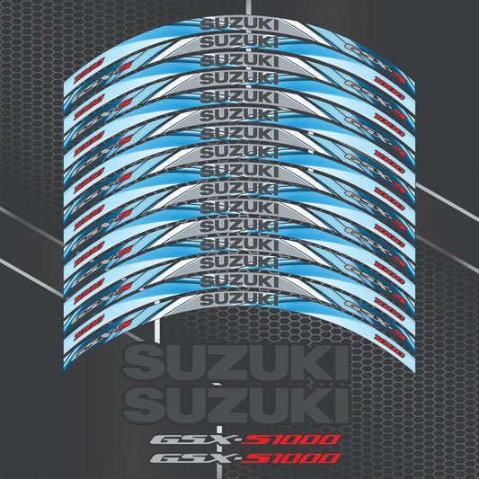 Suzuki GSXS1000 Rim Stickers – 20pcs Wheel Decals Kit