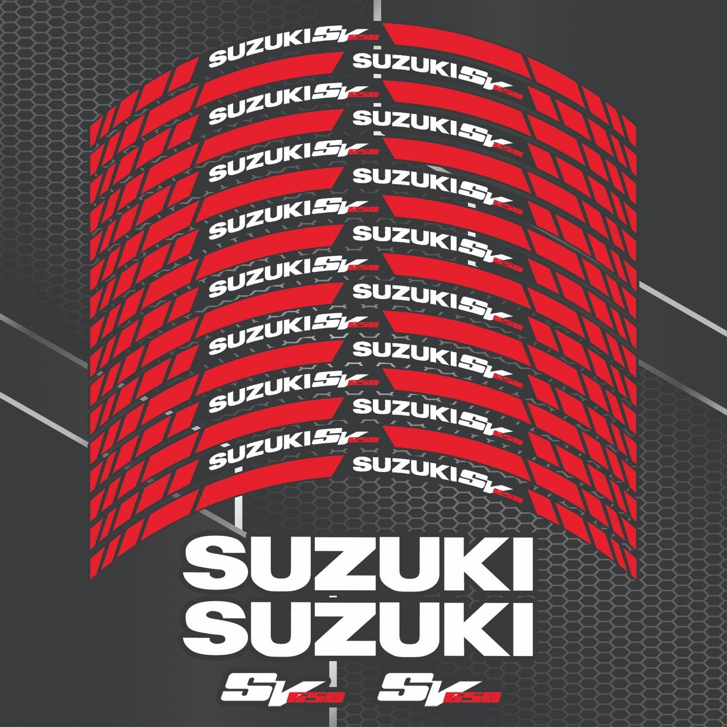 Suzuki Rim Stickers SV650 – Wheel Decals Kit