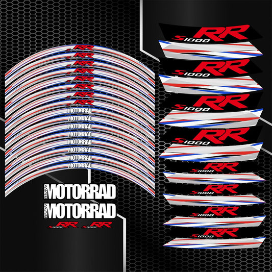 BMW S1000RR Rim Stickers – M Sport Grey Edition