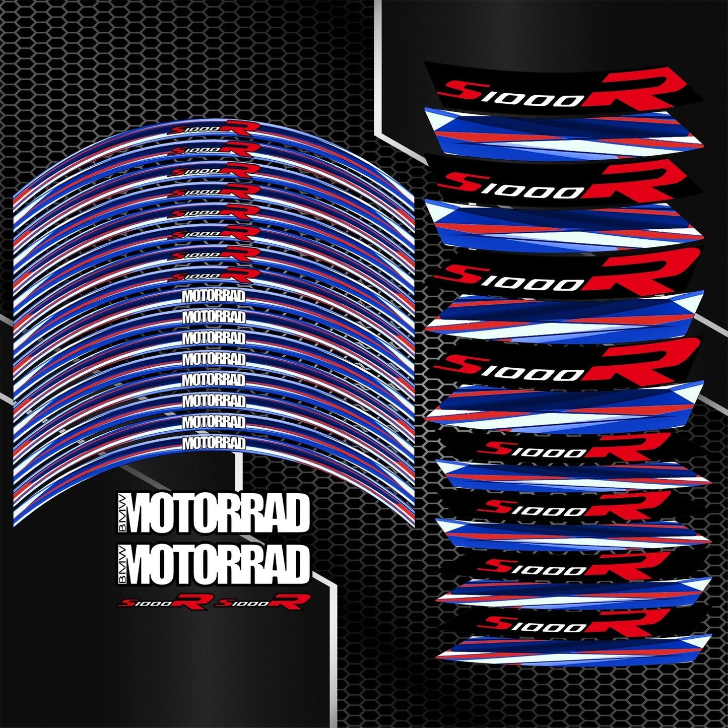 BMW S1000R Rim Stickers – M Sport Performance