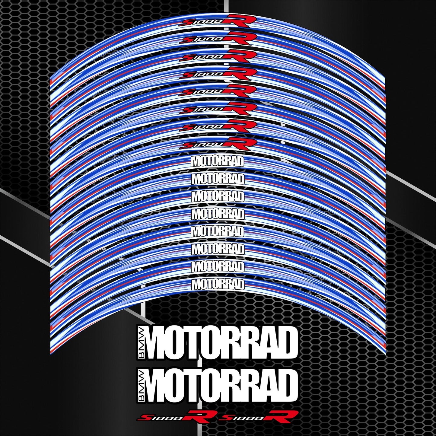 BMW S1000R Rim Stickers – M Sport