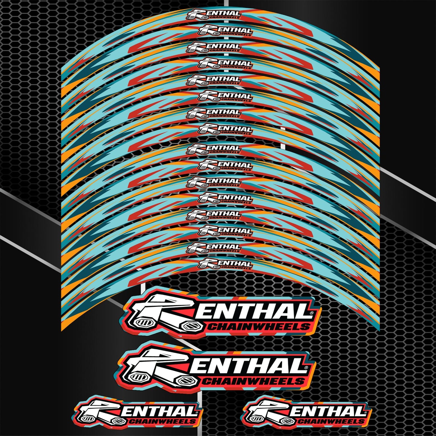 RENTHAL Motorcycle Wheel Decals – Universal Rim Stickers