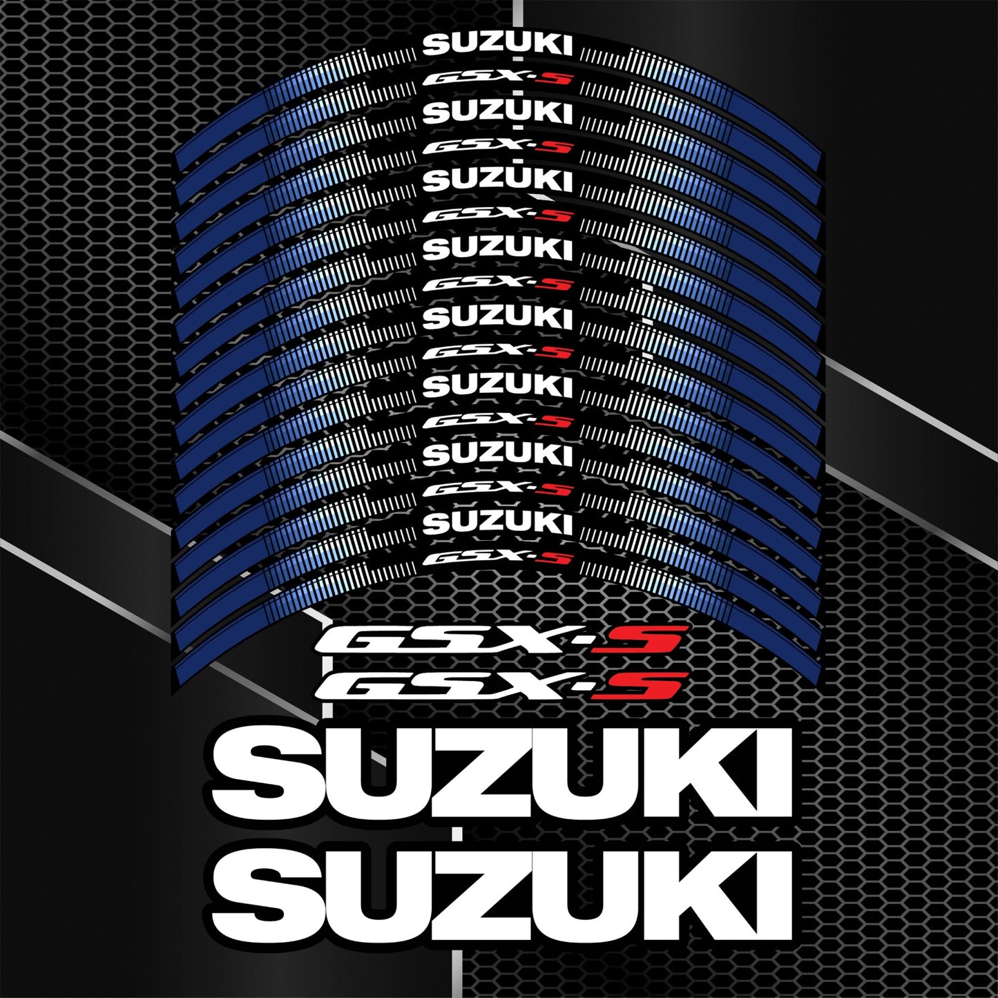 Suzuki GSX-S 750/1000 Wheel Decals – 20pcs Rim Stickers