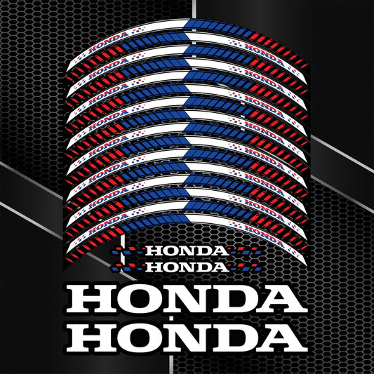 Honda HRC Rim Stickers Fireblade Black – Wheel Decals Kit