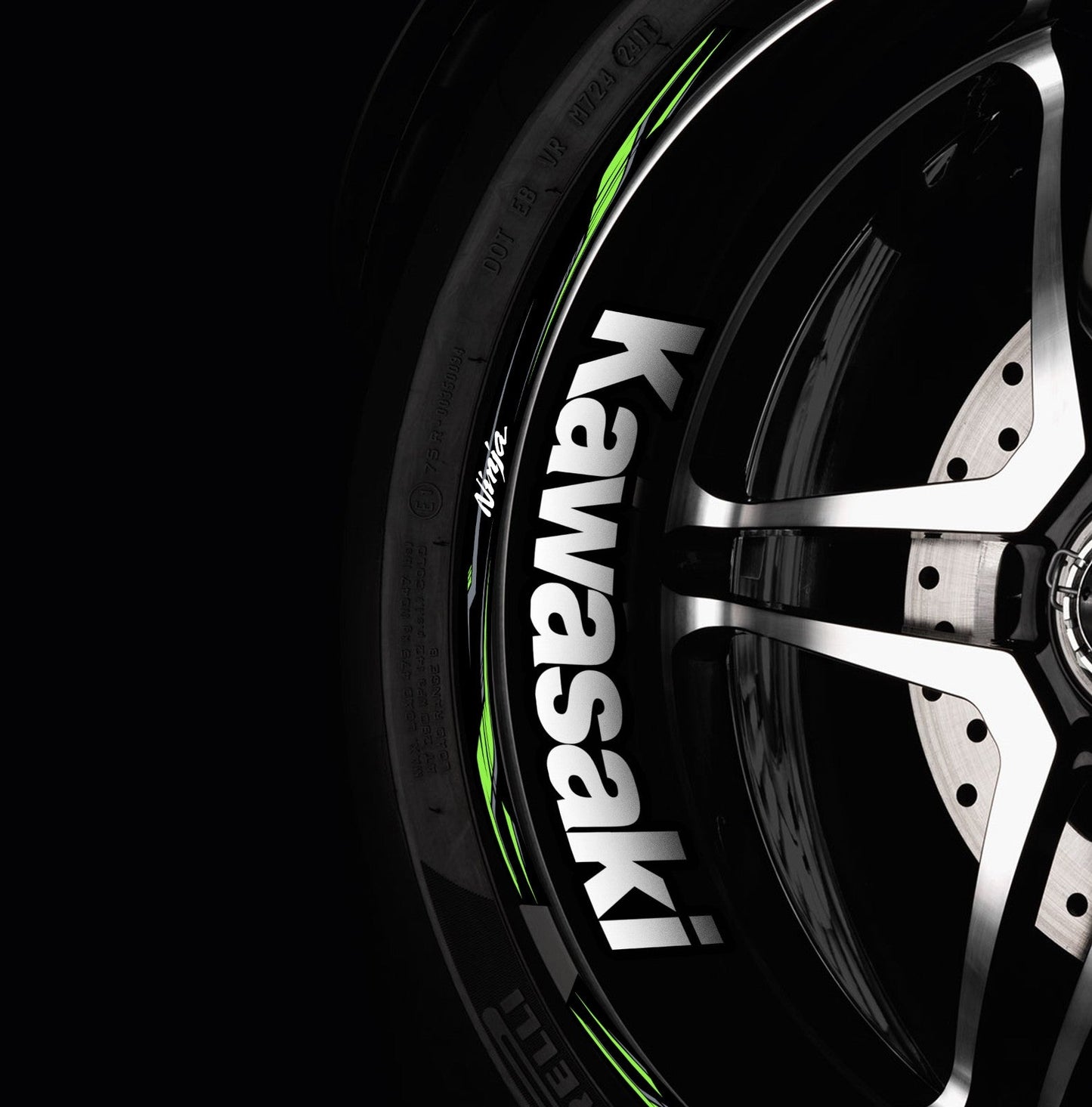 Kawasaki Ninja Rim Stickers – Wheel Decals Kit