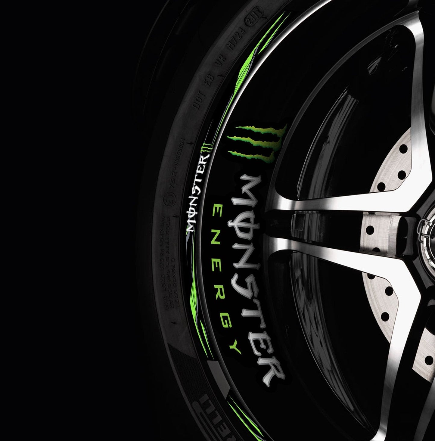 Monster Energy Rim Stickers – Wheel Decals Kit
