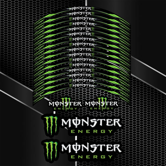 Monster Energy Rim Stickers – Wheel Decals Kit