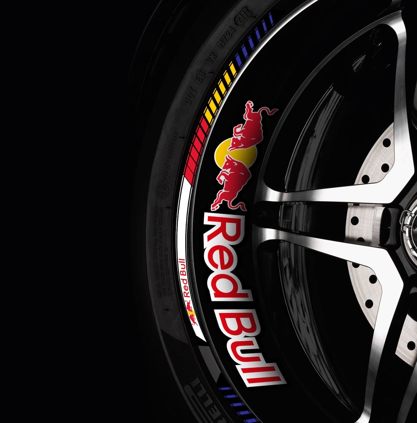 RedBull Universal Rim Stickers – 20pcs Wheel Decals