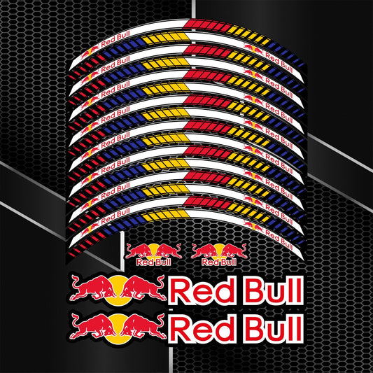 RedBull Universal Rim Stickers – 20pcs Wheel Decals