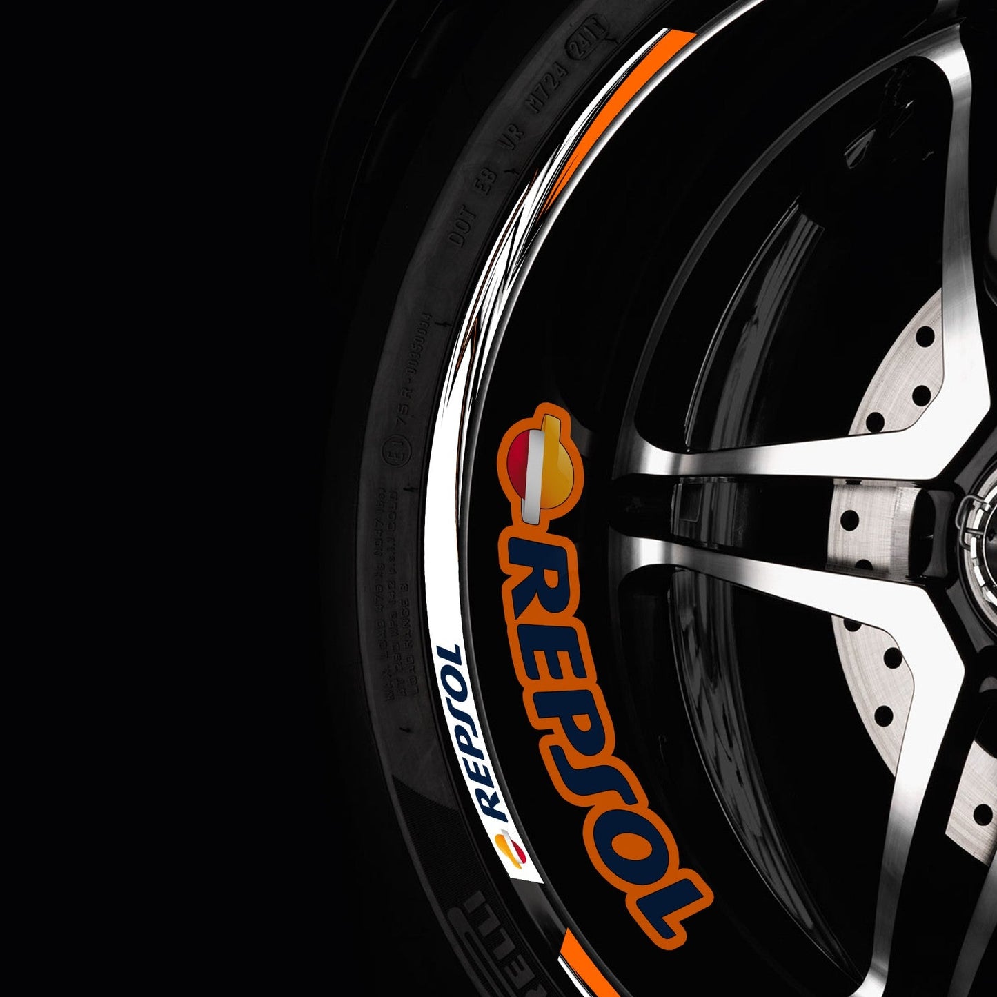 Repsol Rim Stickers – Universal Wheel Decals Set