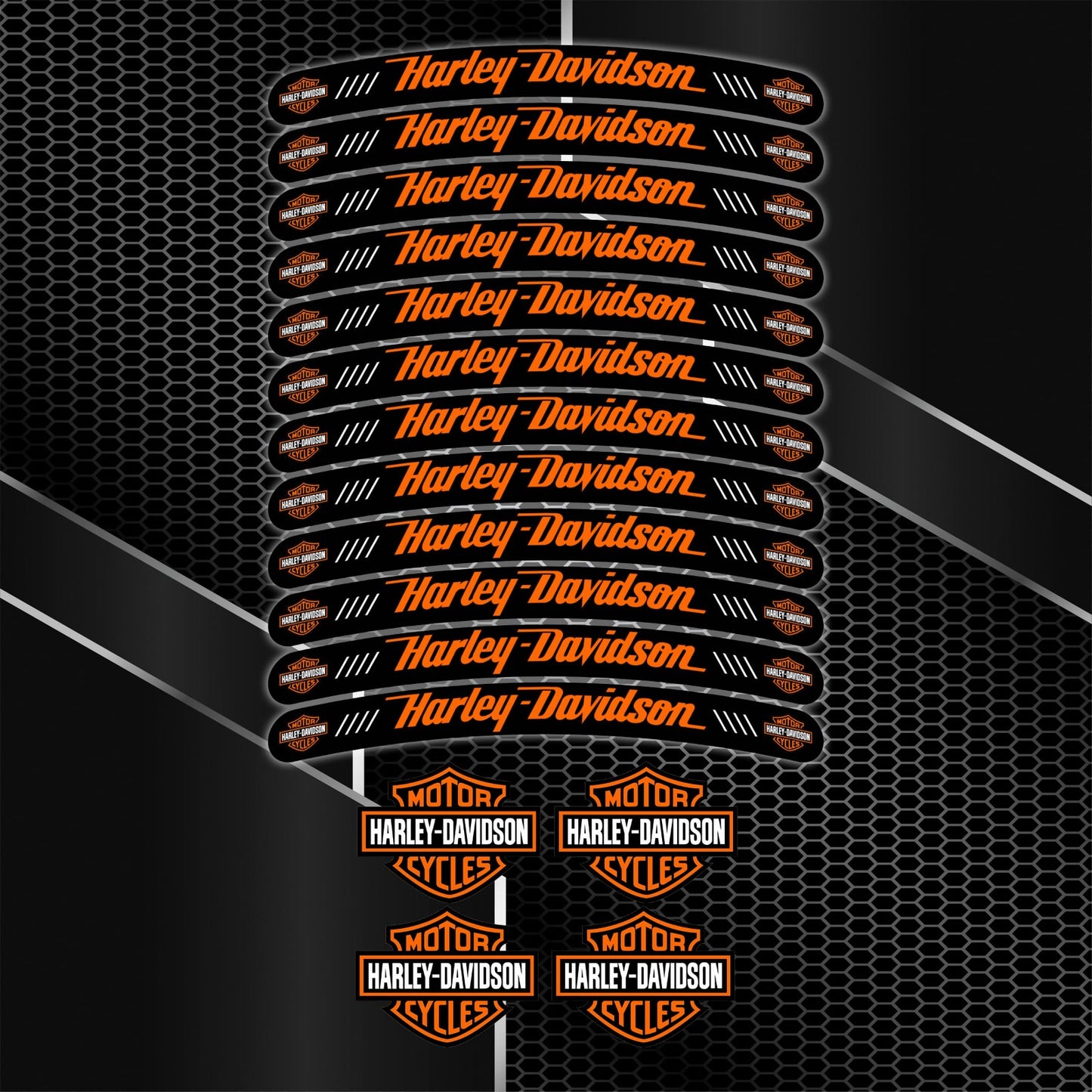 Harley-Davidson Wheel Decals – Rim Stripe Stickers