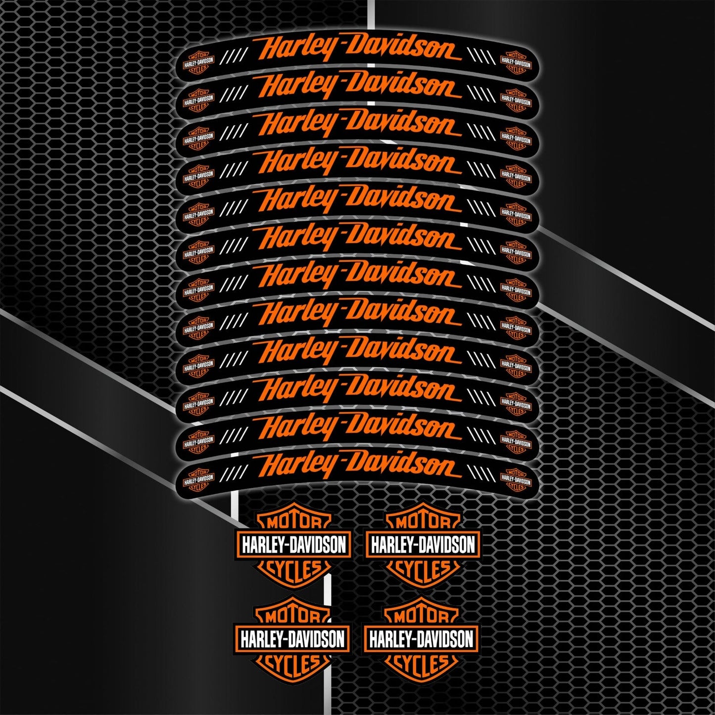 Harley Davidson Rim Stickers – Motorcycle Wheel Decals