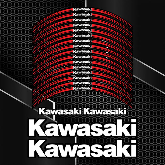 KAWASAKI Ninja Wheel Decals – Any Colour Rim Stickers (20pcs)