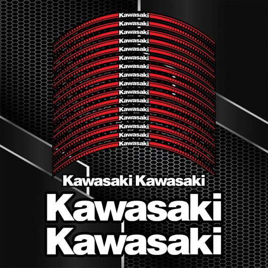Kawasaki Ninja Rim Stickers – 20pcs Wheel Decals Any Colour