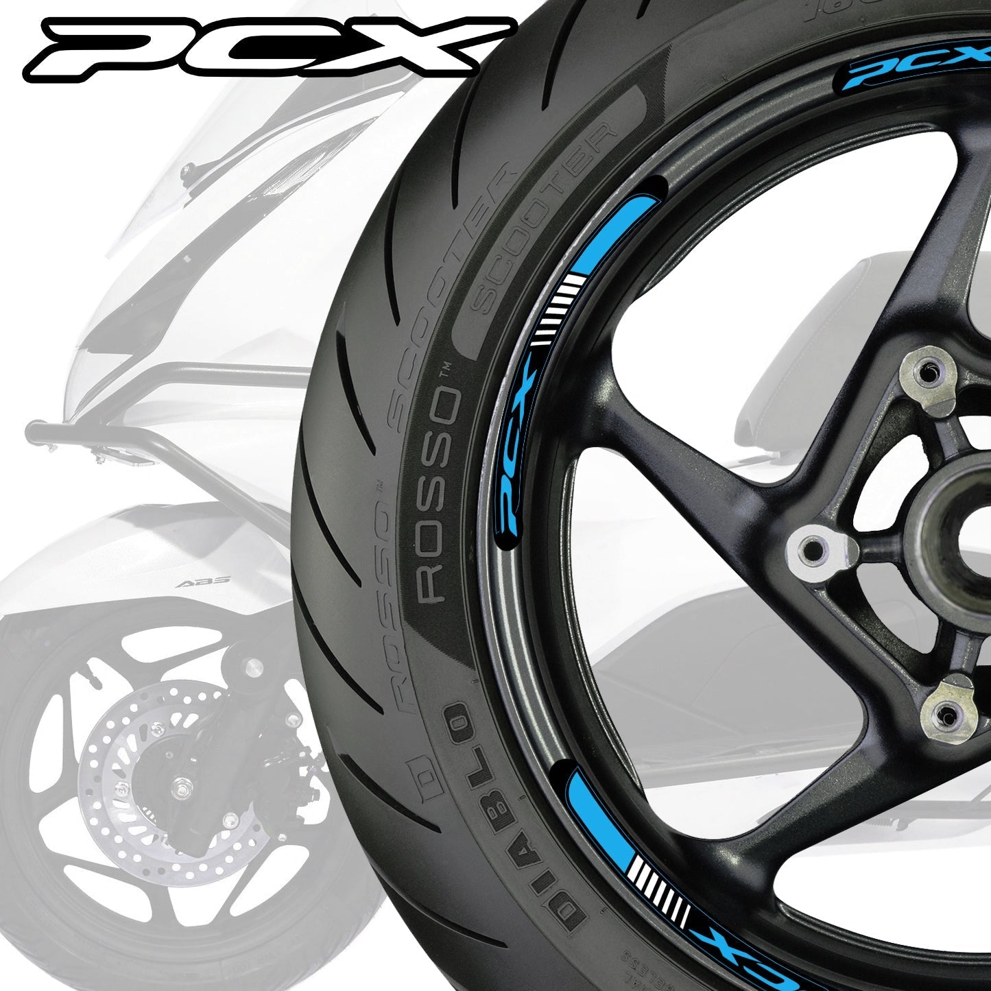 Honda PCX Rim Stickers – Scooter Wheel Decals