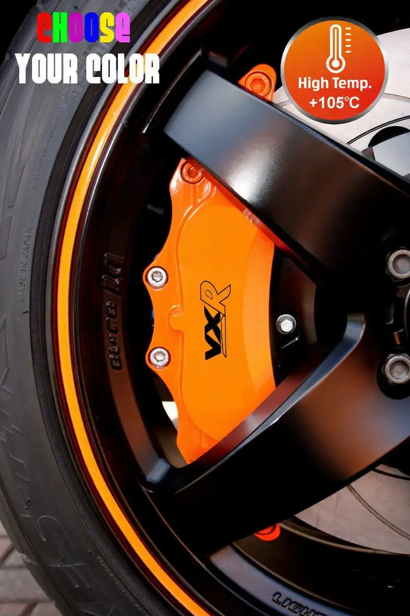 Vauxhall VXR brake caliper stickers, red, 6 pcs., mounted on calipers