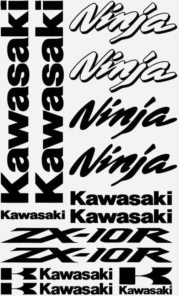 Kawasaki Ninja ZX-10R motorcycle decal sticker kit