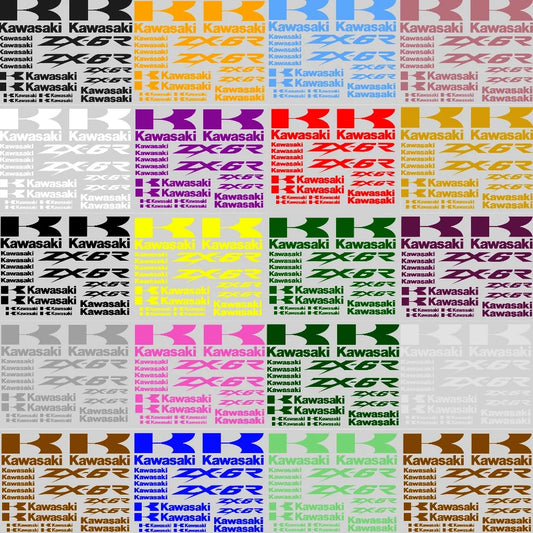 Kawasaki ZX-6R – zestaw naklejek na motocykl