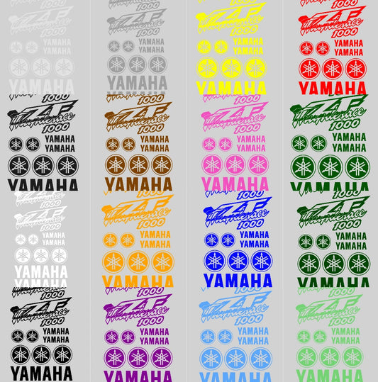Collection of Yamaha logo and branding in various colors
