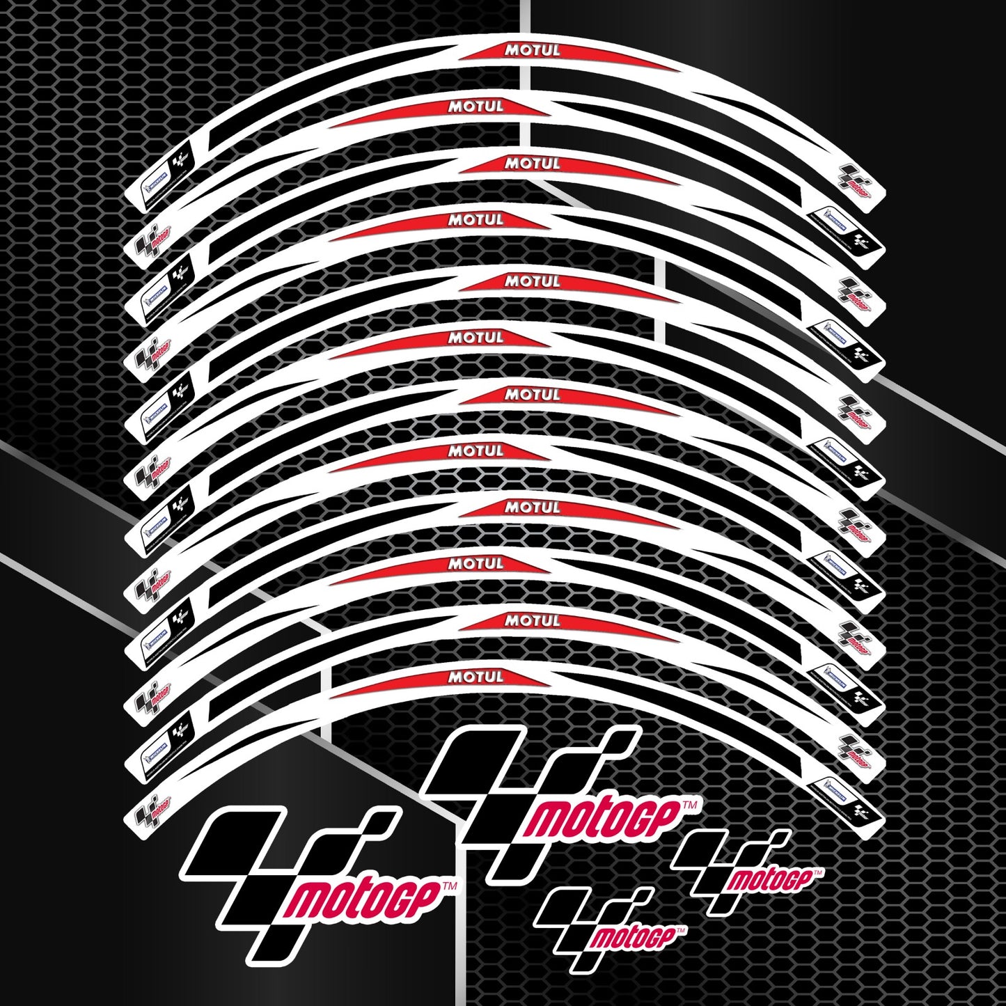 Universal Motorcycle Wheel Decals R17 – Rim Stickers