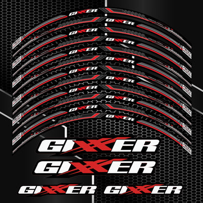 Suzuki GSX-R Gixxer 600/750/1000 Wheel Decals – 16pcs Rim Stickers