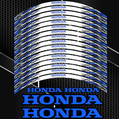 HONDA HRC Fireblade Wheel Decals – Blue Black Rim Stickers