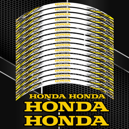 HONDA HRC Fireblade Wheel Decals – Yellow Black Rim Stickers