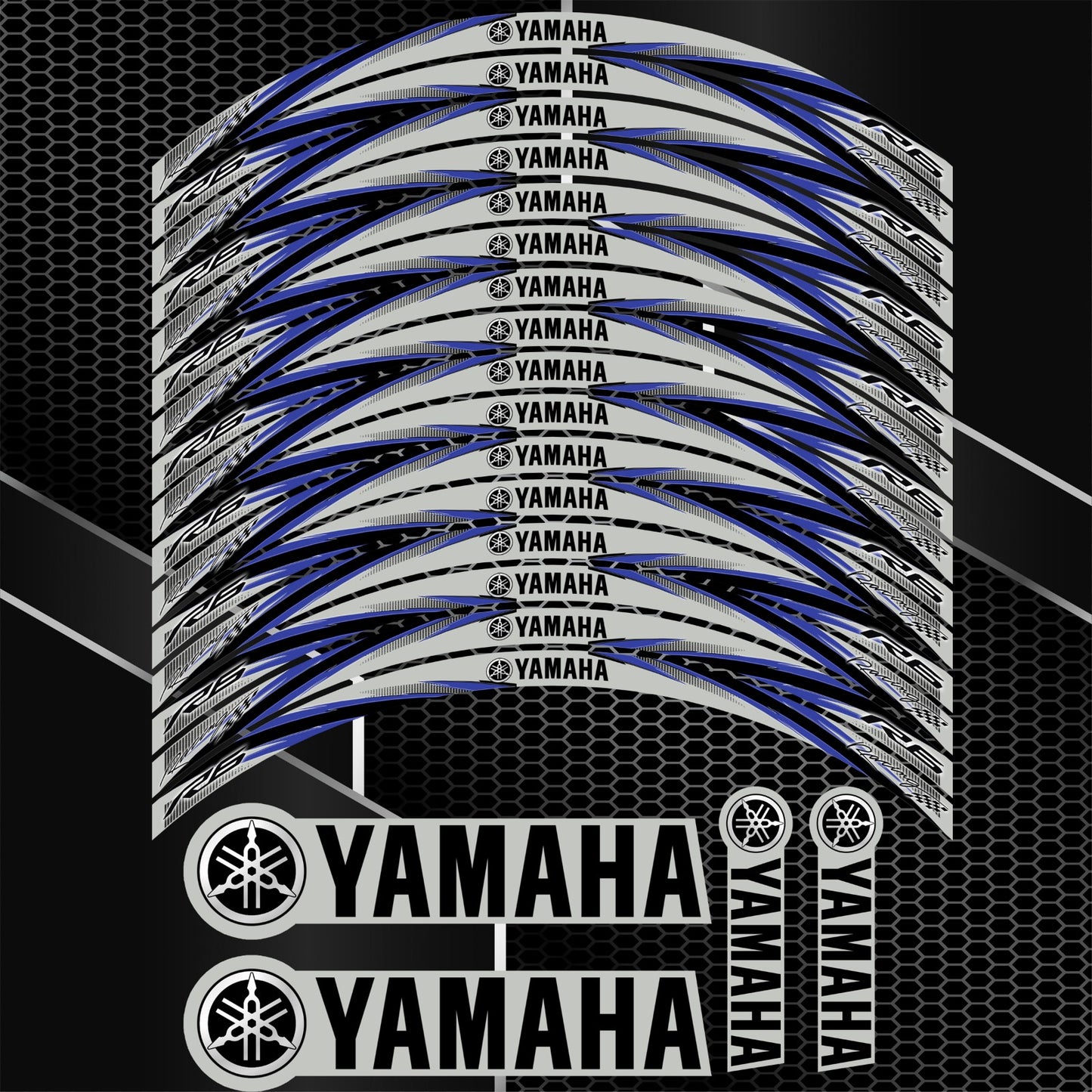 YAMAHA YZF R6 Motorcycle Wheel Decals – Rim Inner Stickers