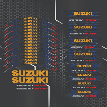 Suzuki GSX-S750 Wheel Decals – 36pcs Rim Inner Stickers