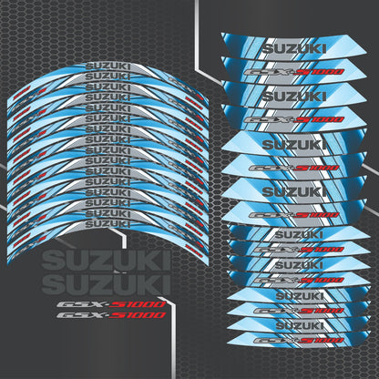 Suzuki GSX-S1000 Wheel Decals – 36pcs Rim Inner Stickers