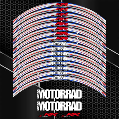 BMW S1000RR Wheel Decals – M Sport Grey Rim Stickers (20pcs)