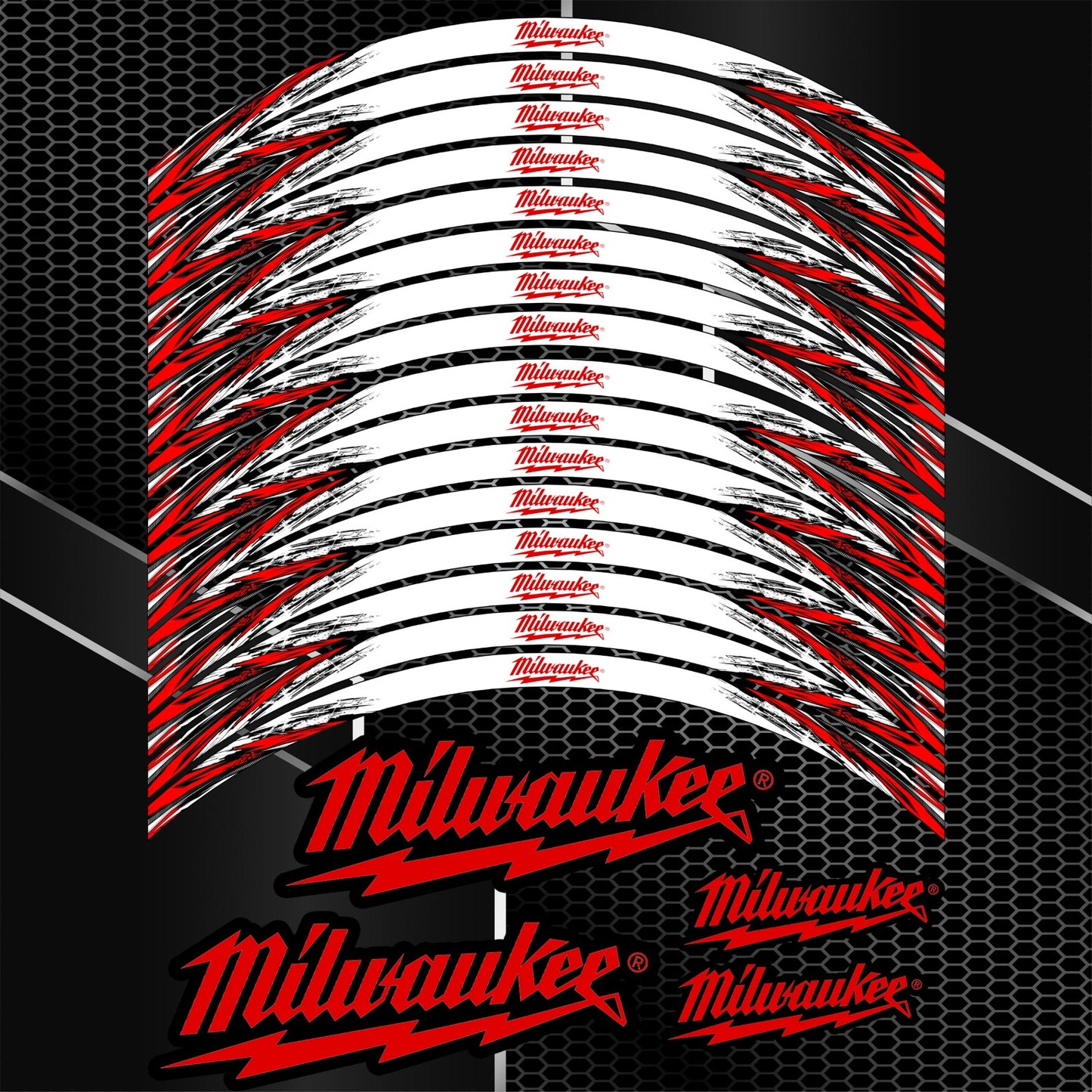 Milwaukee Motorcycle Wheel Decals – Universal Rim Stickers