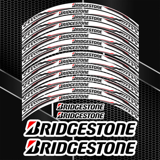 BRIDGESTONE Motorcycle Wheel Decals – Universal Rim Stickers