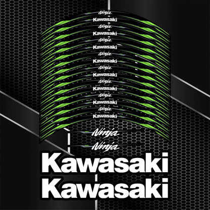 KAWASAKI NINJA Wheel Decals – Black Rim Stickers