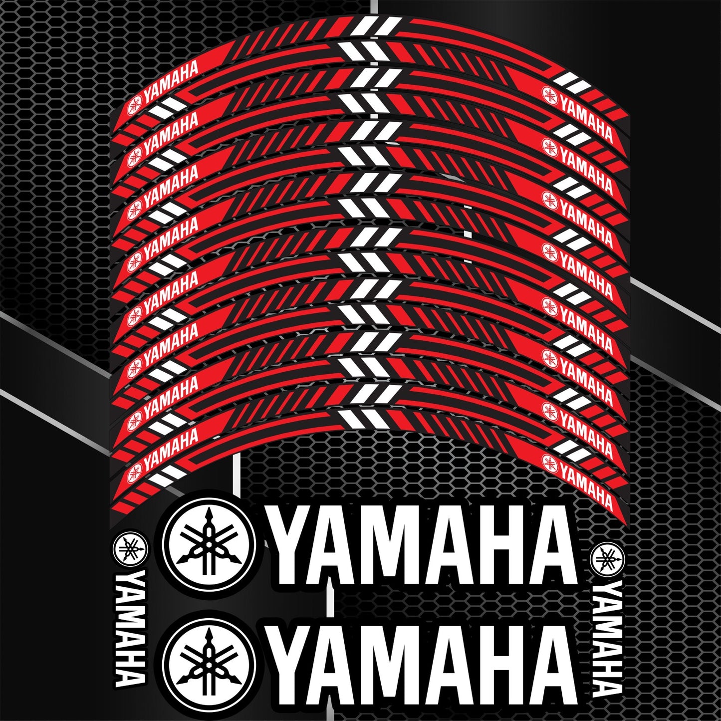 YAMAHA Motorcycle Wheel Decals – Rim & Inner Stickers