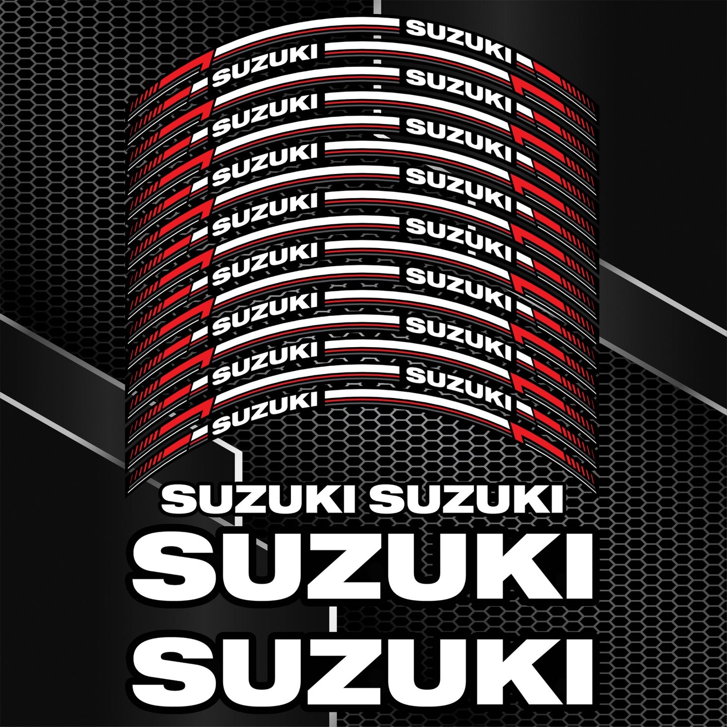Suzuki Motorcycle Wheel Decals – Rim Inner Stickers