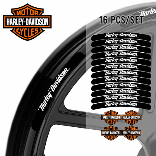 Harley-Davidson Wheel Decals – Rim Stripe Stickers Black