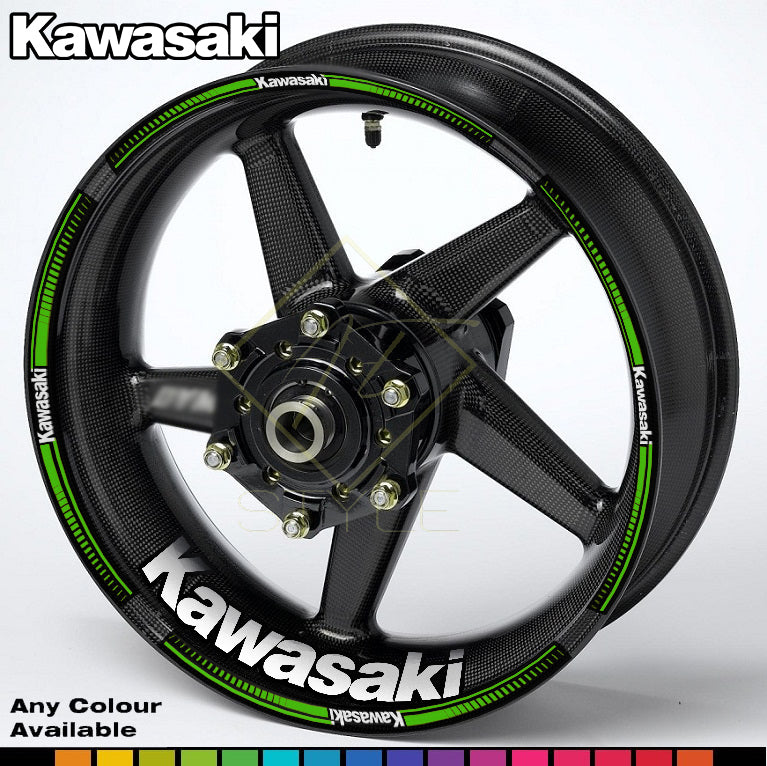 KAWASAKI Ninja Wheel Decals – Any Colour Rim Stickers (20pcs)