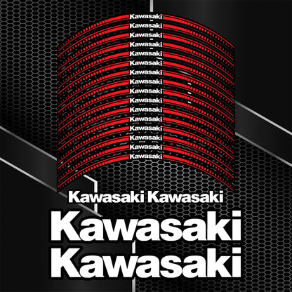 KAWASAKI Ninja Wheel Decals – Any Colour Rim Stickers (20pcs)