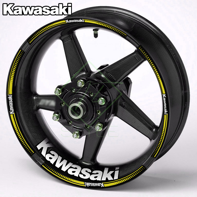 KAWASAKI Ninja Wheel Decals – Any Colour Rim Stickers (20pcs)