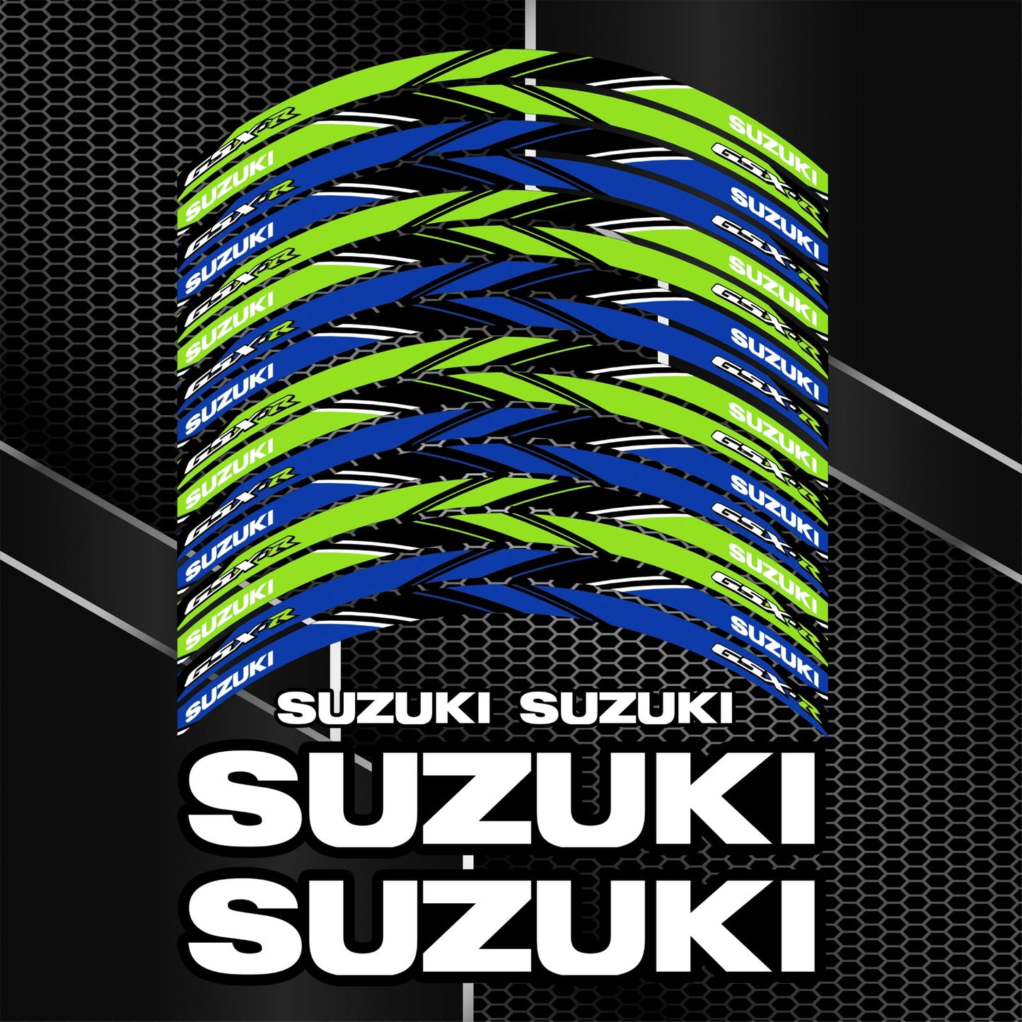 Suzuki GSXR/Gixxer Motorcycle Wheel Decals – Rim Inner Stickers