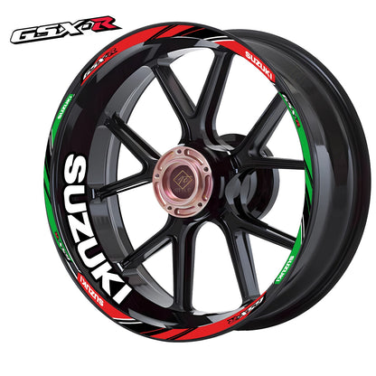 Suzuki GSXR/Gixxer Motorcycle Wheel Decals – Rim Inner Stickers
